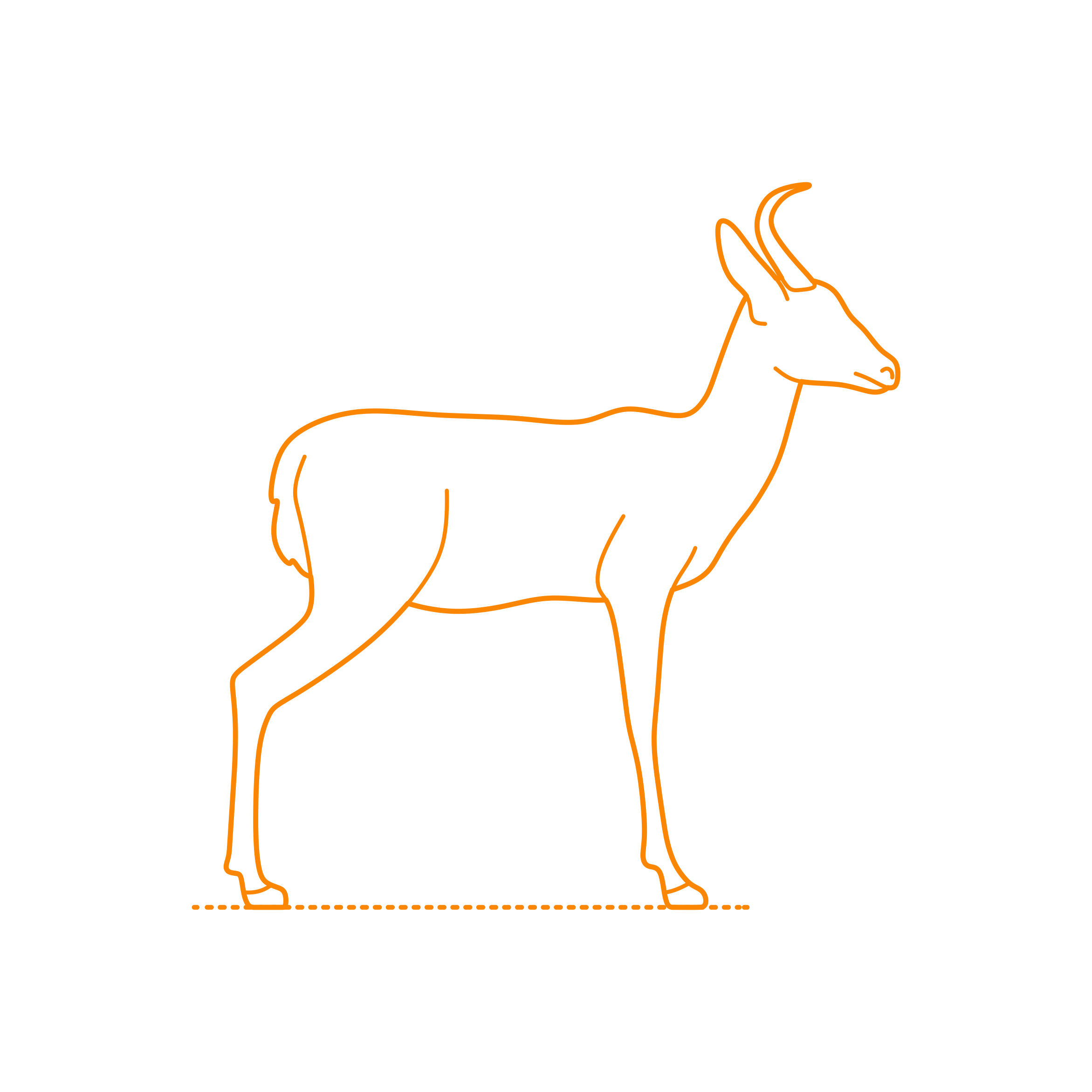 Animals Antelopes Oribi Sticker Outline Svg File Free Vectors